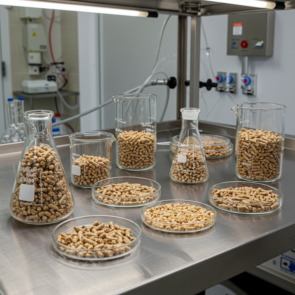 Akredytowane laboratorium badające próbki pelletu ENplus A1 — wagosuszarka i kalorymetr