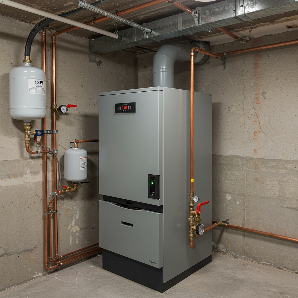 Porównanie dwóch typów palników do pelletu — retortowy i poziomy — obok siebie